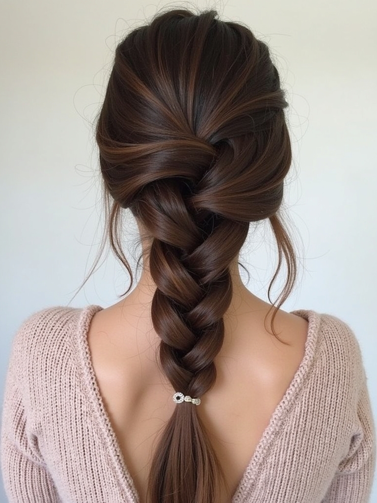 Collarbone Length Bandana Updo