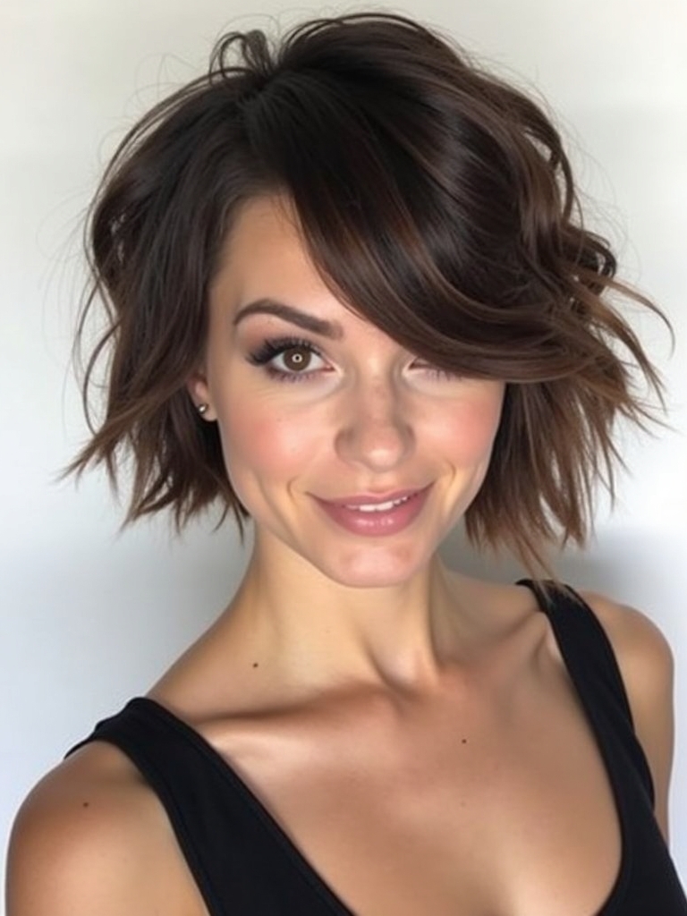 Collarbone Length Bubble Ponytail