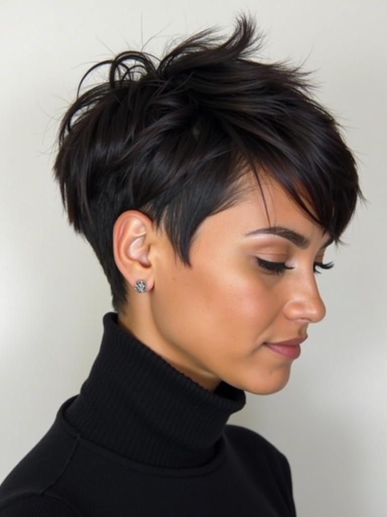 The Natural Texture Pixie: Short Pixie Haircuts for Black Women 50