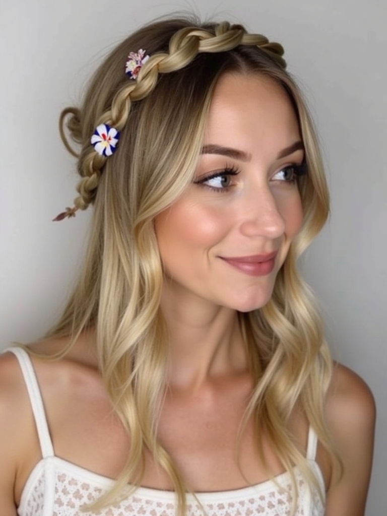 Cute Easy Hairstyles: Half-Up French Braid