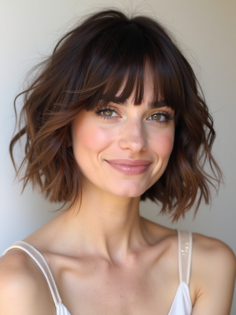 Collarbone Length Half-Up Half-Down