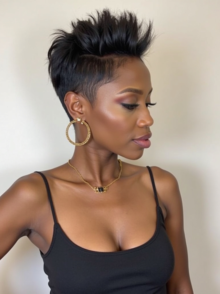 The Shaggy Pixie: Short Pixie Haircuts for Black Women 50