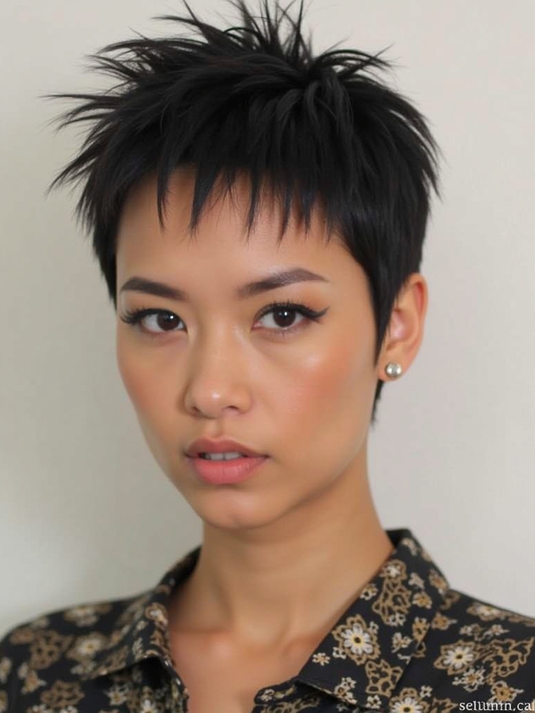 The Comb-Over Pixie: Short Pixie Haircuts for Black Women 50
