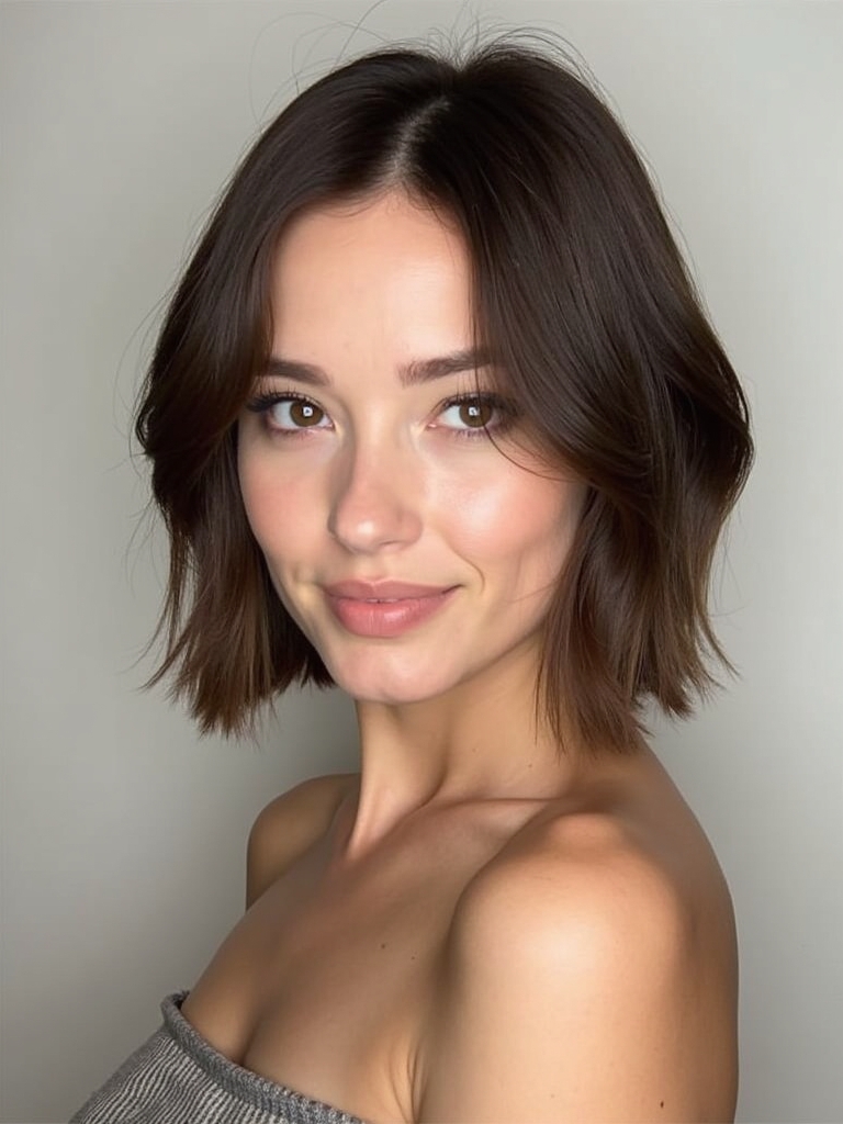 Collarbone Length Choppy Layers