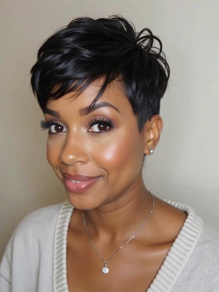 The Elongated Pixie: Short Pixie Haircuts for Black Women 50