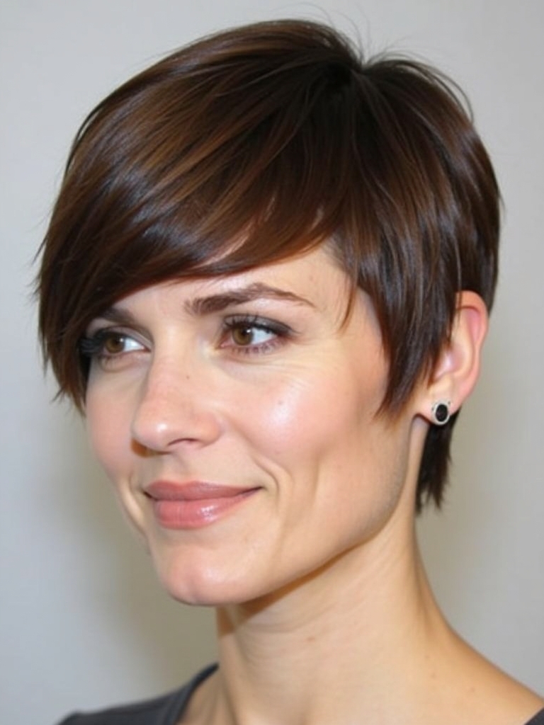 The Sweeping Bang Pixie: Short Pixie Haircuts for Black Women 50