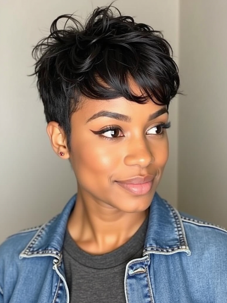 The Two-Tone Pixie: Short Pixie Haircuts for Black Women 50