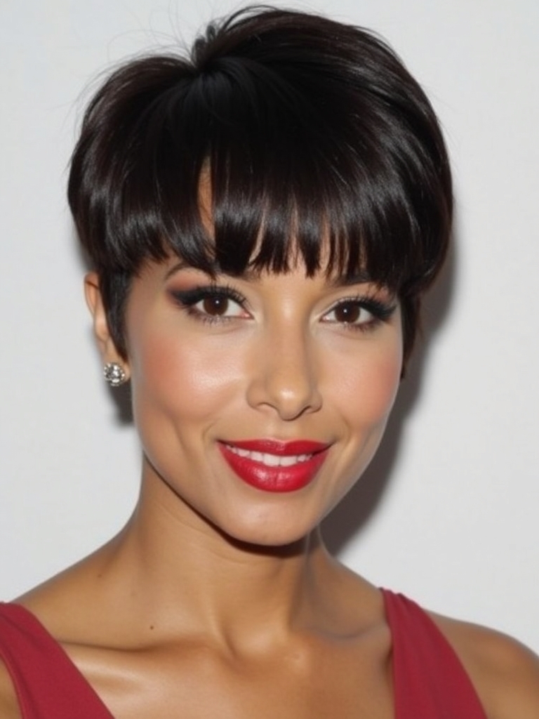 The Slicked Back Pixie: Short Pixie Haircuts for Black Women 50