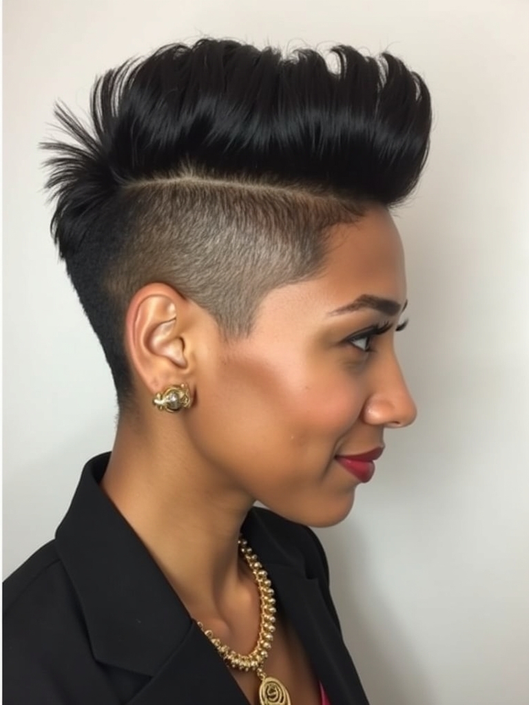 Bold Bangs Pixie: Short Pixie Haircuts for Black Women 50