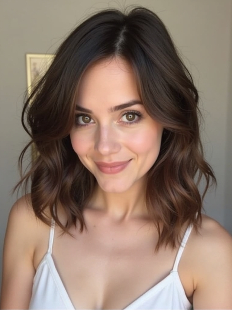 Collarbone Length Hair With Soft, Face-Framing Layers